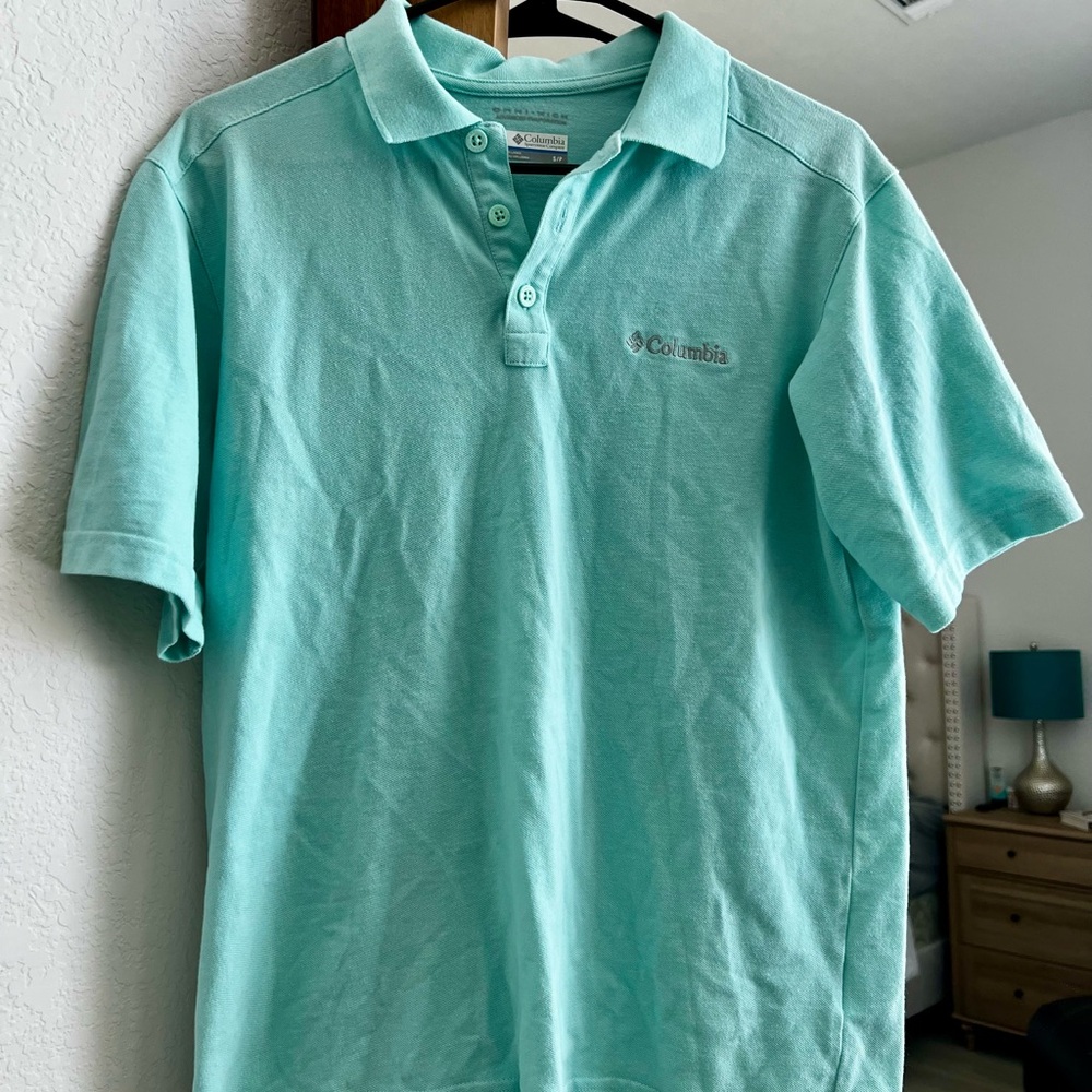 Columbia Men's Light Blue Polo Shirt